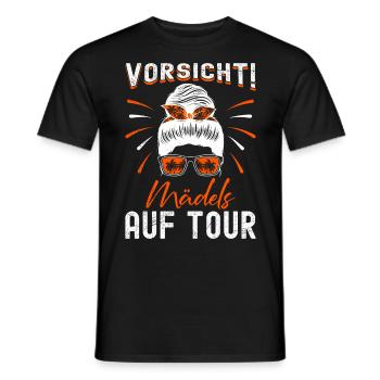Urlauberin VORSICHT! Mädels auf Tour Frauen - Männer T-Shirt - Schwarz - Vorne - AI Model Male 178 light (178cm)