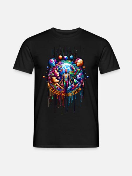 Liebe & Stolz - Love & Pride - Männer T-Shirt - Schwarz