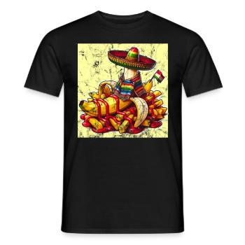Cinco de Mayo Banane mit Ketchup und Pommes - Männer T-Shirt - Schwarz - Vorne - AI Model Male 178 light (178cm)