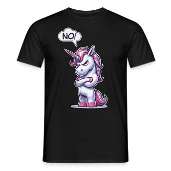 NON! Paresseux Fatigué Somnolent Sieste Sarcastique Licorne - T-shirt homme - noir - Devant - AI Model Male 178 light (178cm)