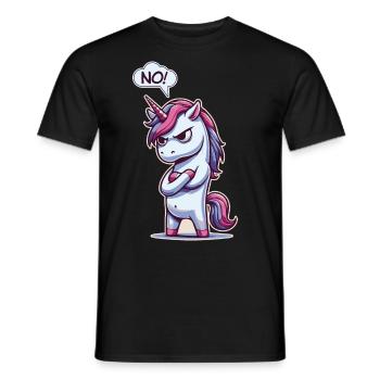NON! Paresseux Fatigué Somnolent Sieste Sarcastique Licorne - T-shirt homme - noir - Devant - AI Model Male 178 light (178cm)
