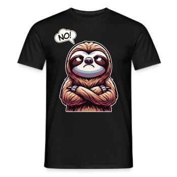 Nein, nicht heute, faules Nickerchen, schlafendes T-Rex-Mädchen - Männer T-Shirt - Schwarz - Vorne - AI Model Male 178 light (178cm)