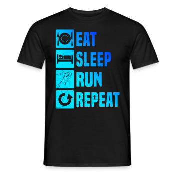 Jogging Fitness Women Running Race Running - Men's T-Shirt - black - Front - AI Model Male 178 light (178cm)
