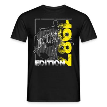 Limited Edition 1987 Limited Edition Fußball - Männer T-Shirt - Schwarz - Vorne - AI Model Male 178 light (178cm)