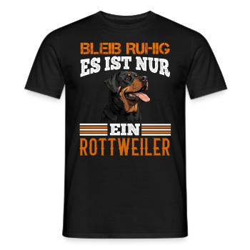 Rottie BLEIB RUHIG ES IST NUR EIN ROTTWEILER - Männer T-Shirt - Schwarz - Vorne - AI Model Male 178 light (178cm)