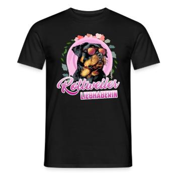 ROTTWEILER LIEBHABERIN Rottie Besitzer Rottweiler - Männer T-Shirt - Schwarz - Vorne - AI Model Male 178 light (178cm)
