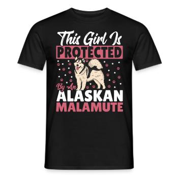 Chien de traîneau Propriétaire de chien Malamute d’Alaska - T-shirt homme - noir - Devant - AI Model Male 178 light (178cm)