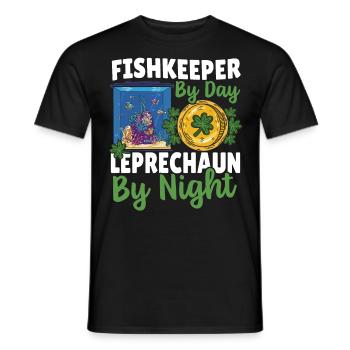 Aquarienbesitzer Aquarium Junkie Fischhaltung - Männer T-Shirt - Schwarz - Vorne - AI Model Male 178 light (178cm)