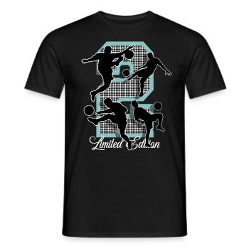 2nd Birthday Football - Men's T-Shirt - black - Front - AI Model Male 178 light (178cm)