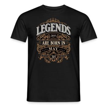 2015 May Born Birthday Year of Birth - Men's T-Shirt - black - Front - AI Model Male 178 light (178cm)