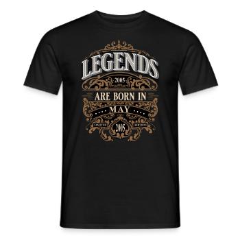 2005 May Born Birthday Year of Birth - Men's T-Shirt - black - Front - AI Model Male 178 light (178cm)