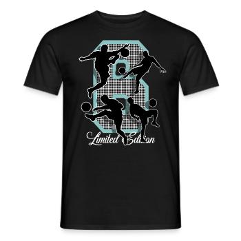 Football du 6e anniversaire - T-shirt homme - noir - Devant - AI Model Male 178 light (178cm)