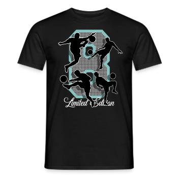 8th Birthday Football - Men's T-Shirt - black - Front - AI Model Male 178 light (178cm)