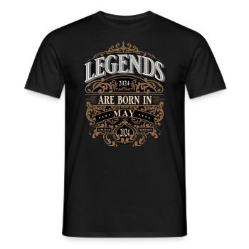 2024 Mai Geboren Geburtstag Geburtsjahr - Männer T-Shirt - Schwarz - Vorne - AI Model Male 178 light (178cm)