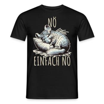 Nö einfach Nö Frecher Chinchilla Spruch - T-shirt homme - noir - Devant - AI Model Male 178 light (178cm)