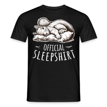 Official Sleepshirt Napping Sleeping Squirrel - Men's T-Shirt - black - Front - AI Model Male 178 light (178cm)