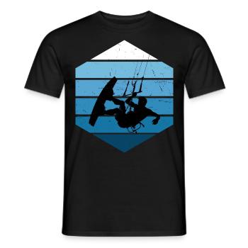 Kitesurf Kitesurfing Women Kitesurfing Kitesurfing - Men's T-Shirt - black - Front - AI Model Male 178 light (178cm)
