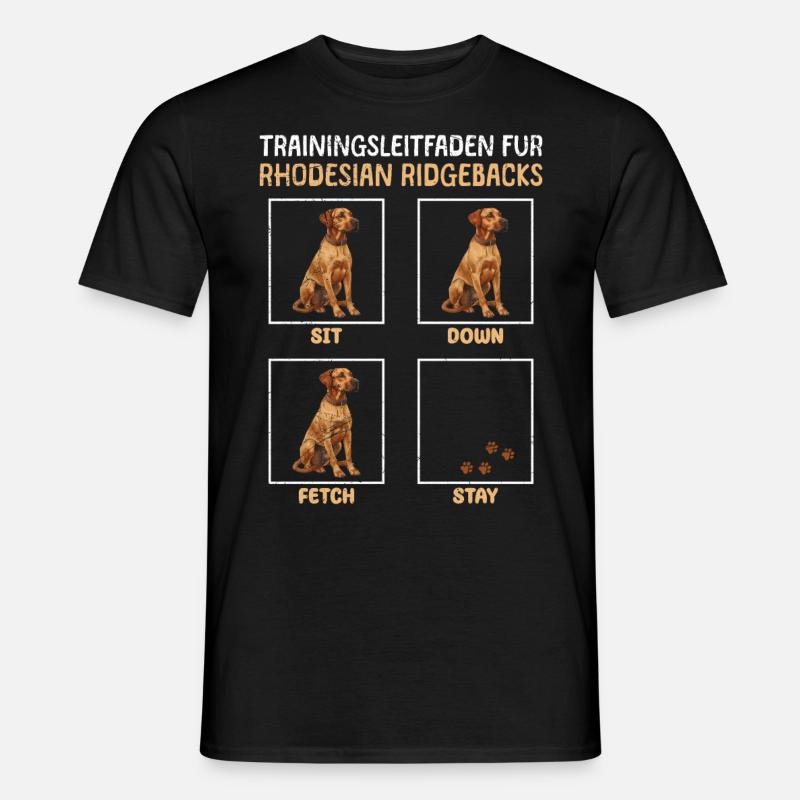 RHODESIAN RIDGEBACK TRAININGSLEITFADEN Lustiges - Männer T-Shirt - Schwarz