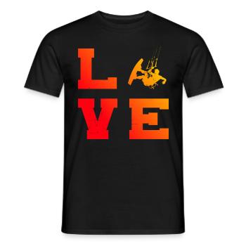 Women's Kitesurfing Kitesurfing Kitesurfing Kitesurf - Men's T-Shirt - black - Front - AI Model Male 178 light (178cm)