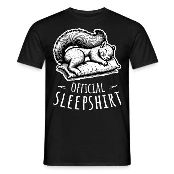 Official Sleepshirt Napping Sleeping Squirrel - Men's T-Shirt - black - Front - AI Model Male 178 light (178cm)
