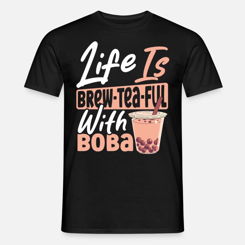 Chai Tee Tee-Latte Tapioka-Perlen - Männer T-Shirt - Schwarz