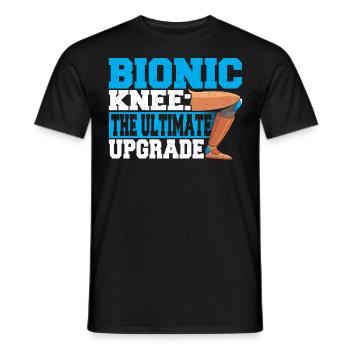 Kniegelenkersatz Kniechirurgie TKR Bionisches Knie - Männer T-Shirt - Schwarz - Vorne - AI Model Male 178 light (178cm)