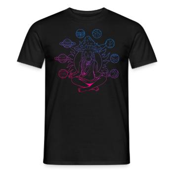Hippie Mushrooms Shrooms Psychedelic Mushroomhead - Men's T-Shirt - black - Front - AI Model Male 178 light (178cm)