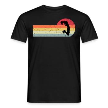 basketball women's basketball player basketball - Men's T-Shirt - black - Front - AI Model Male 178 light (178cm)