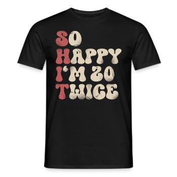40. Geburtstag Lustiger Spruch - Männer T-Shirt - Schwarz - Vorne - AI Model Male 178 light (178cm)