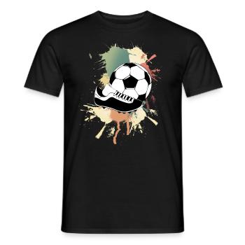 Joueur de football Joueur de football Splash de couleur - T-shirt homme - noir - Devant - AI Model Male 178 light (178cm)