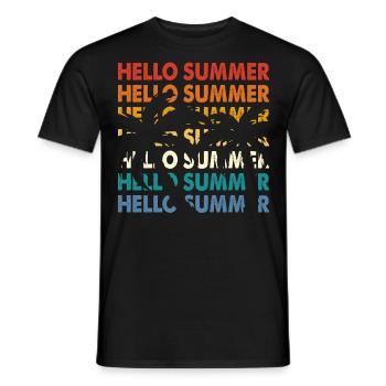 Sommer - Männer T-Shirt - Schwarz - Vorne - AI Model Male 178 light (178cm)