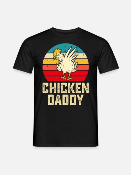 Chicken Daddy - Männer T-Shirt - Schwarz