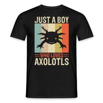 Axolotl - T-shirt homme - noir - Devant - AI Model Male 178 light (178cm)
