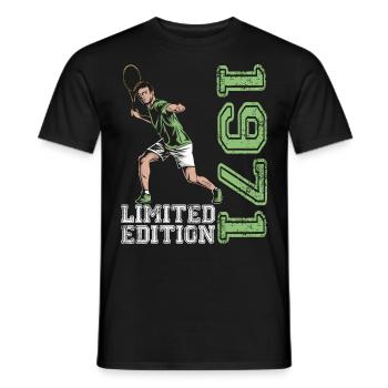 Édition limitée 1971 Édition limitée Tennis - T-shirt homme - noir - Devant - AI Model Male 178 light (178cm)