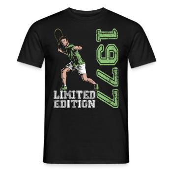 Limited Edition 1977 Limited Edition Tennis - Men's T-Shirt - black - Front - AI Model Male 178 light (178cm)