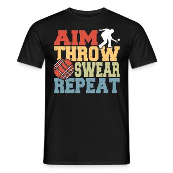 Boccia Athletic Boulespieler - Männer T-Shirt - Schwarz - Vorne - AI Model Male 178 light (178cm)