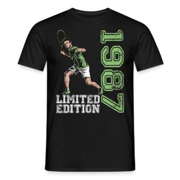 Limited Edition 1987 Limited Edition Tennis - Männer T-Shirt - Schwarz - Vorne - AI Model Male 178 light (178cm)