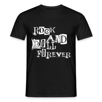 Rock and Roll Forever - Rock éternel - T-shirt homme - noir - Devant - AI Model Male 178 light (178cm)