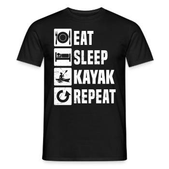 Kayak Canoë Homme Kayak Kayak Femme - T-shirt homme - noir - Devant - AI Model Male 178 light (178cm)