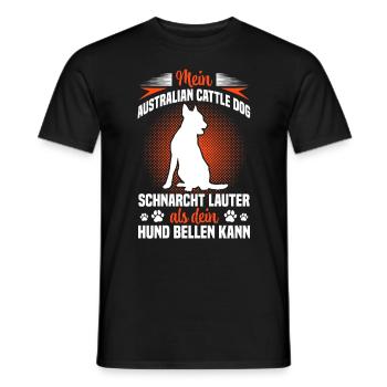 Le bouvier australien ronfle plus fort - T-shirt homme - noir - Devant - AI Model Male 178 light (178cm)