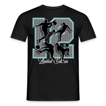 12th Birthday Football - Men's T-Shirt - black - Front - AI Model Male 178 light (178cm)
