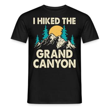 I Hiked The Grand Canyon - Men's T-Shirt - black - Front - AI Model Male 178 light (178cm)
