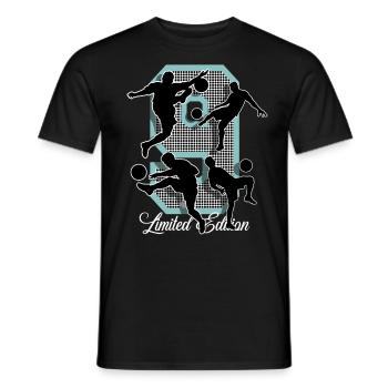 Football du 9e anniversaire - T-shirt homme - noir - Devant - AI Model Male 178 light (178cm)