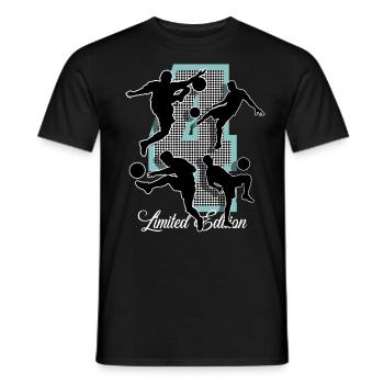 4th Birthday Football - Men's T-Shirt - black - Front - AI Model Male 178 light (178cm)