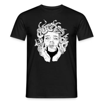 Medusa - Männer T-Shirt - Schwarz - Vorne - AI Model Male 178 light (178cm)