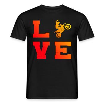 Dirt Biker Freestyle Motocross Dirt Bike - Men's T-Shirt - black - Front - AI Model Male 178 light (178cm)