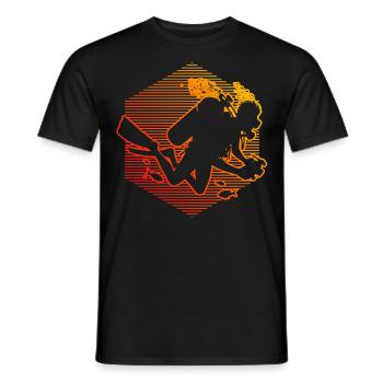 Scuba Diving Women's Scuba Diving Diver - Men's T-Shirt - black - Front - AI Model Male 178 light (178cm)