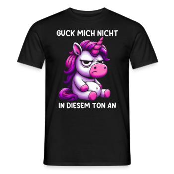 Ne me regarde pas sur ce ton - T-shirt homme - noir - Devant - AI Model Male 178 light (178cm)