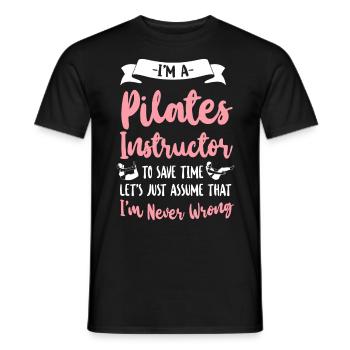 Pilates Instructor Teacher I'm A - Männer T-Shirt - Schwarz - Vorne - AI Model Male 178 light (178cm)