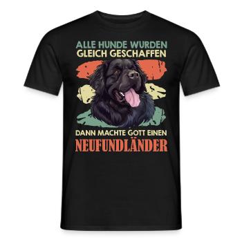 Hundebesitzer THEN GOD MADE A NEWFOUNDLAND - Männer T-Shirt - Schwarz - Vorne - AI Model Male 178 light (178cm)